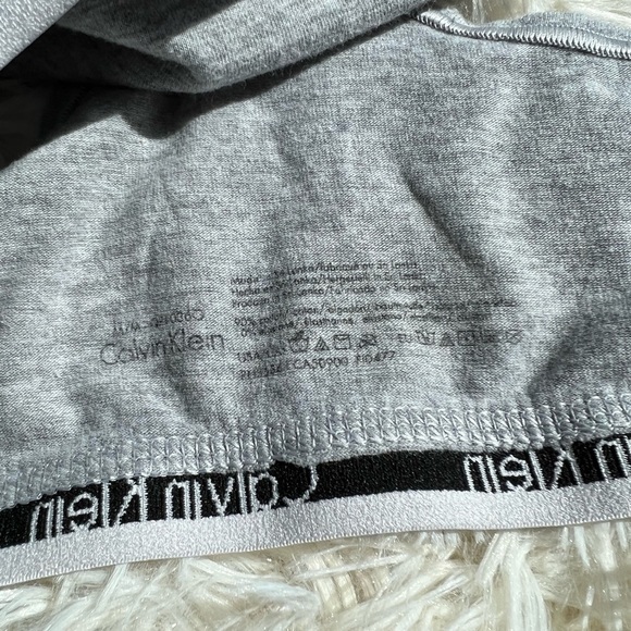 Calvin Klein gray logo band bralette size Medium - Picture 7 of 7